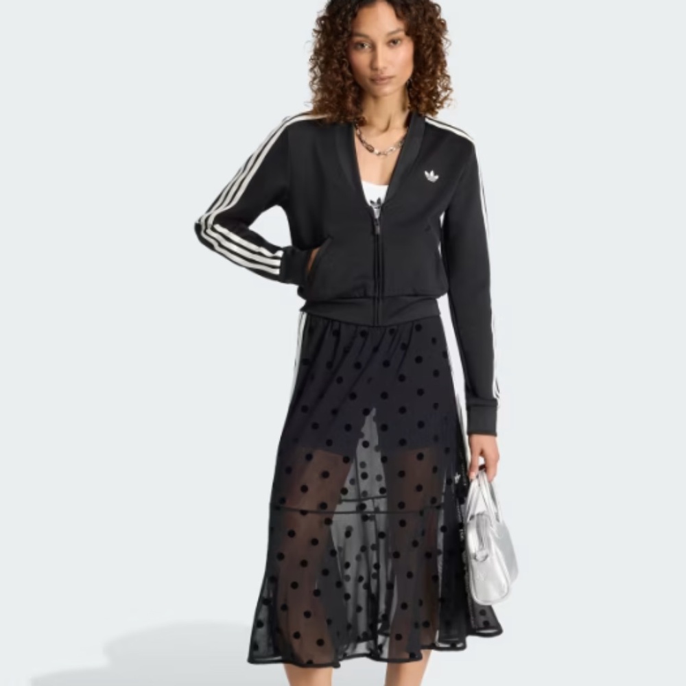 NWT- ADIDAS ORIGINALS SHEER POLKA DOTS SKIRT-XL- SOLD OUT!